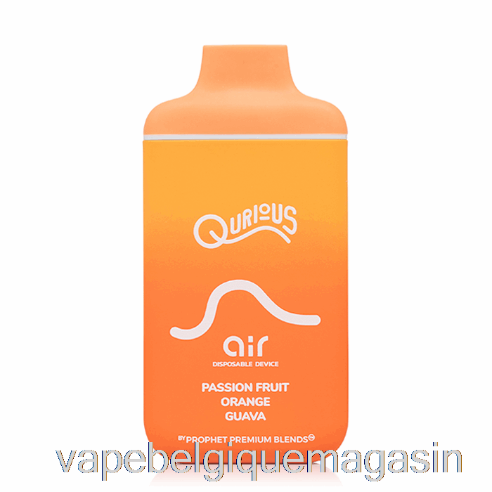 Vape Juice Qurious Air 6000 Jetable Fruit De La Passion Orange Goyave
